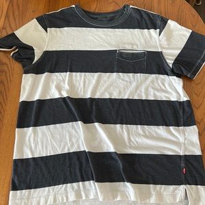 Black and white striped shirt worn only 2 times for 10 minutes